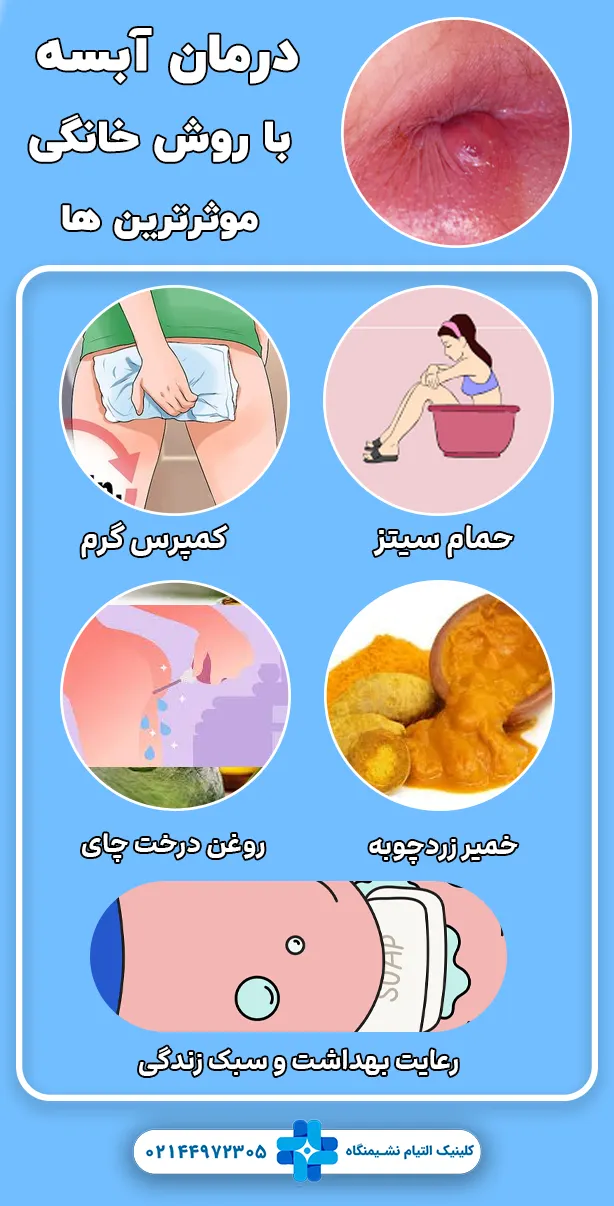 روش های درمان خانگی آبسه مقعد