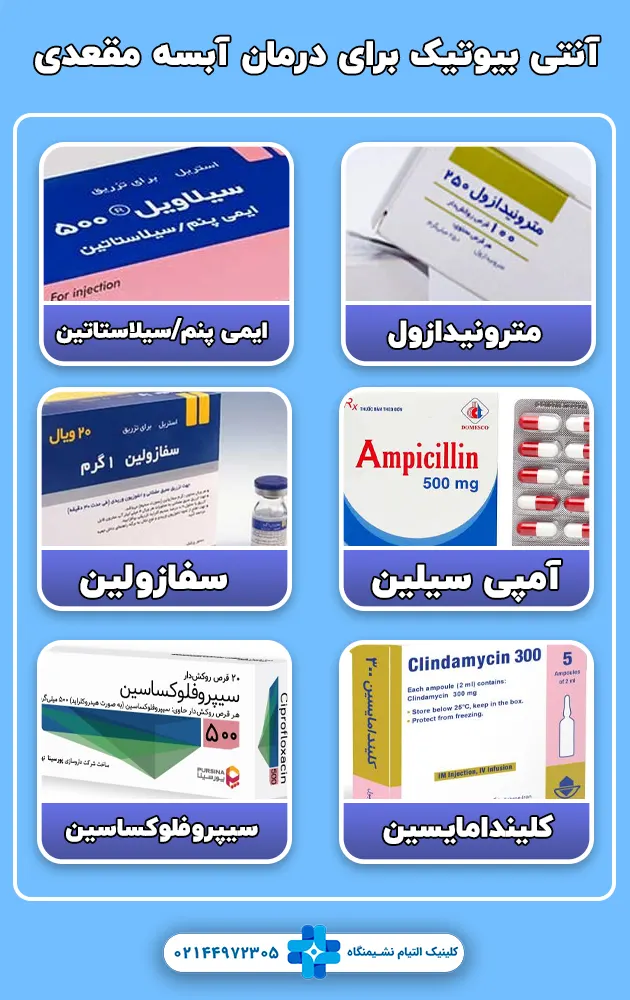 بهترین آنتی بیوتیک برای درمان آبسه مقعدی