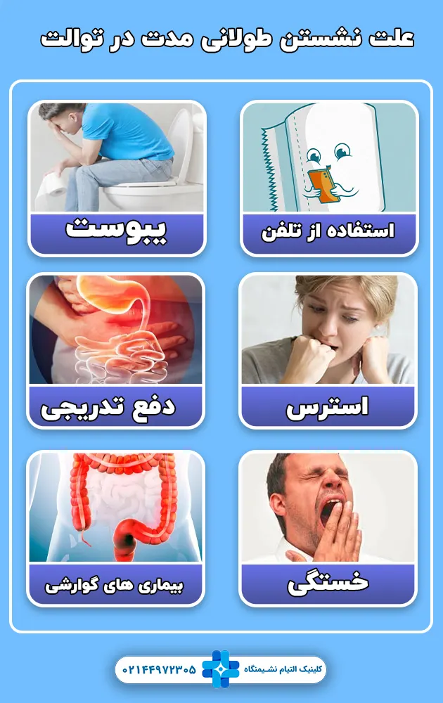 علت نشستن طولانی مدت در توالت