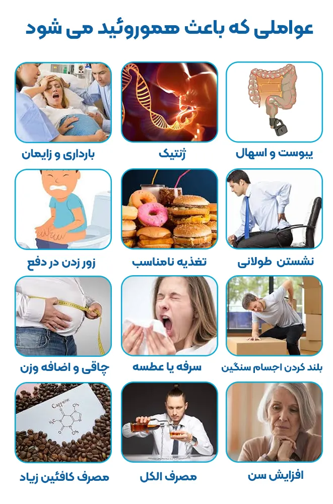 11 عامل اصلی بروز هموروئید