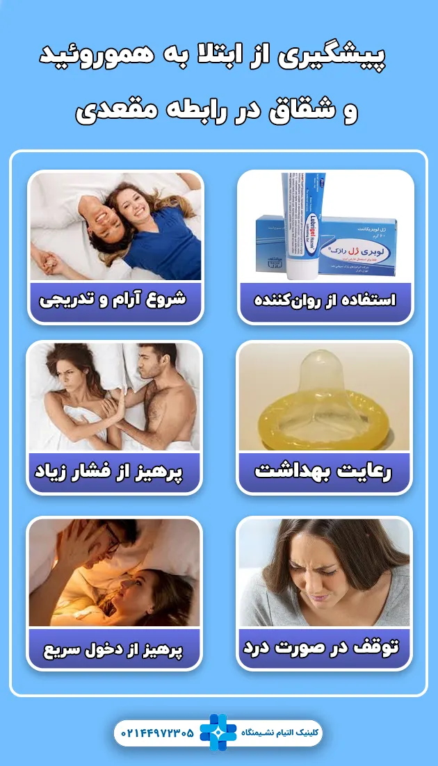 پیشگیری از ابتلا به هموروئید و شقاق در رابطه مقعدی؟