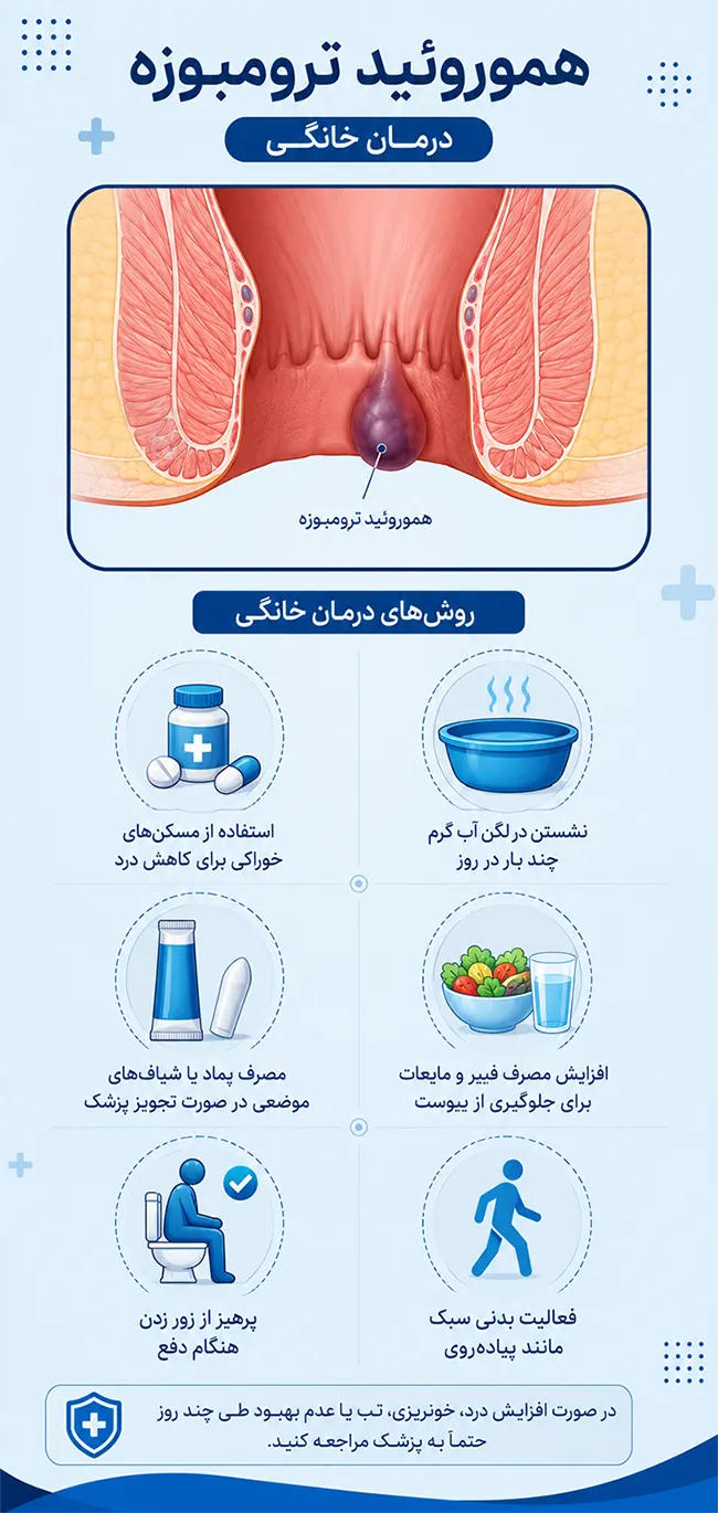 درمان خانگی هموروئید ترومبوزه